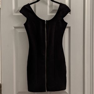 NWT H&M 6 S Black bodycon zipper dress